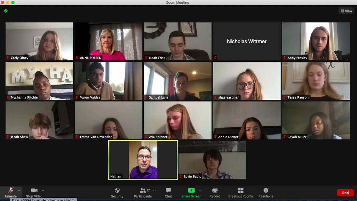 APEX_HealthSci's tweet photo. Thank you Dr. Boonstra for the zoom call today about being a Pediatrician and advice for college and medical school. We appreciate you taking the time to share! https://t.co/NTWi1WxmjJ