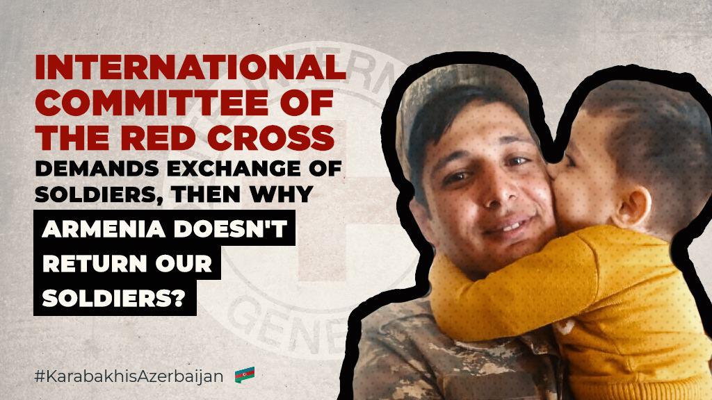 safiyyababazada's tweet photo. We demand Azerbaijani soldiers back! #bringbackAmin #bringbackBayram @ICRC @amnesty @hrw @FRANCE24 @guardian @washingtonpost @CNN @BBCWorld @nytimes @FoxNews @Independent @Reuters @Telegraph @TIME @UNHumanRights @UN @OSCE https://t.co/4yGdpLzlzm