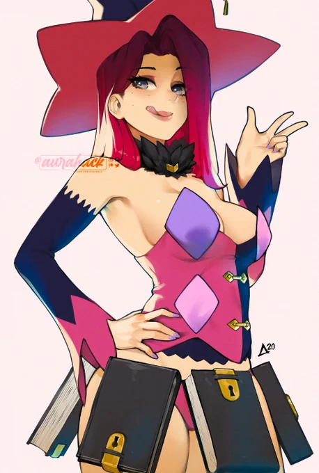 Drew @Raichiyo33's Red all dressed up for a (very late) Halloween edition of #latenightsecretsanta with some artist friends! ✨✨ 