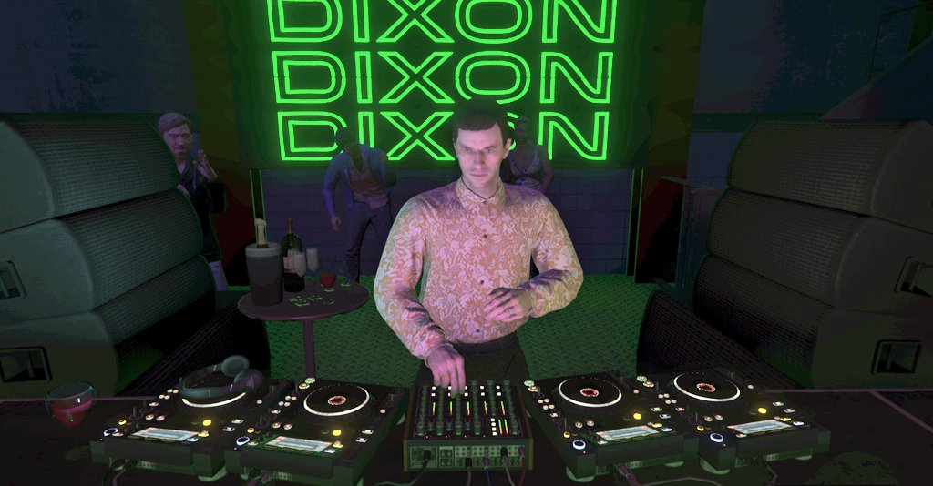 LUXORPM's tweet photo. Dixon is Live @ Club Omega till end of November
#RockstarGames #GTAOnline #AfterHours #ClubOmega #DelPerro #LosSantos https://t.co/LPFLx9q5te