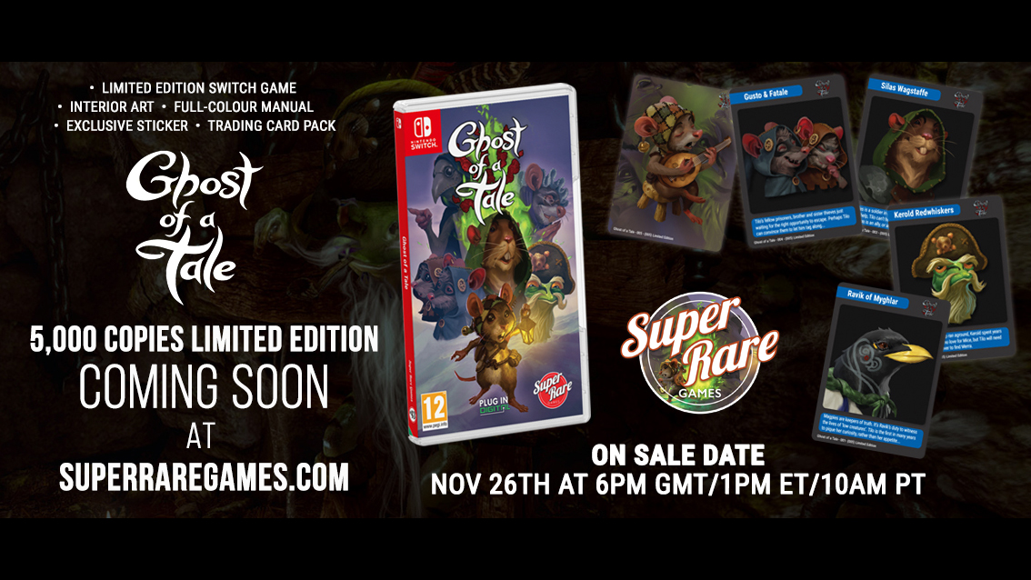 GhostOfATale's tweet photo. Only three days to go...
@SuperRareGames @PlugInDigital @SeavenStudio #GhostOfATale #NintendoSwitch https://t.co/M830psQAfQ
