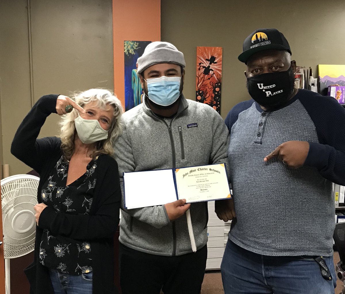 SuccessCenterSF's tweet photo. Our latest graduate! Congratulations to Louis, who just completed our high school program and earned his diploma. Our alternative high school meets our students wherever they are and helps them get to where they want to be. We are #SuccessCenters. We #EmpowerBlackLives. https://t.co/MICeqOWboB