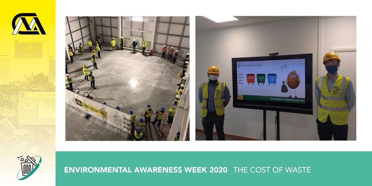 macgroupcom's tweet photo. Well done to our site and office teams that took part in a very successful day one of mac-group's #EnvironmentalAwarenessWeek with today's theme all about The Cost of Waste in the #ConstructionIndustry
#ProgressingResponsibly #LoveConstruction #TEAMmac #SustainableConstruction https://t.co/hPr59asqMT