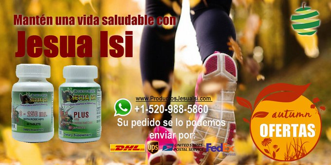 Es la hora de llenar tu vida de bienestar.

Adquiere los productos Jesua Isi.

Haz tu pedido: Call now  +1 520 9885860

Su pedido se lo enviamos por FedEx, DHL UPS
Solo en USA