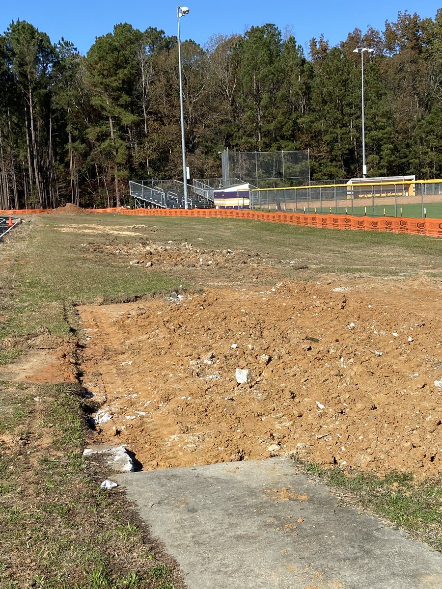 tigers_wilson's tweet photo. Progress at the new field! Turf coming soon! New soccer goals are here! Old lights and bleachers cleared out with new ones on the way! #TigerPride https://t.co/MplCv1TSVV