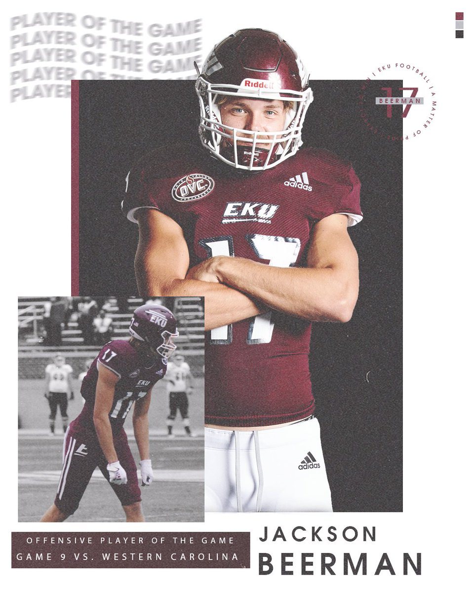 EKUFootball's tweet photo. Congratulations to our Opportunity Bowl Offensive Players of the Game!  @_booth_34 @JBeer17 

#MatterOfPride #E2W https://t.co/312fZPMI7A