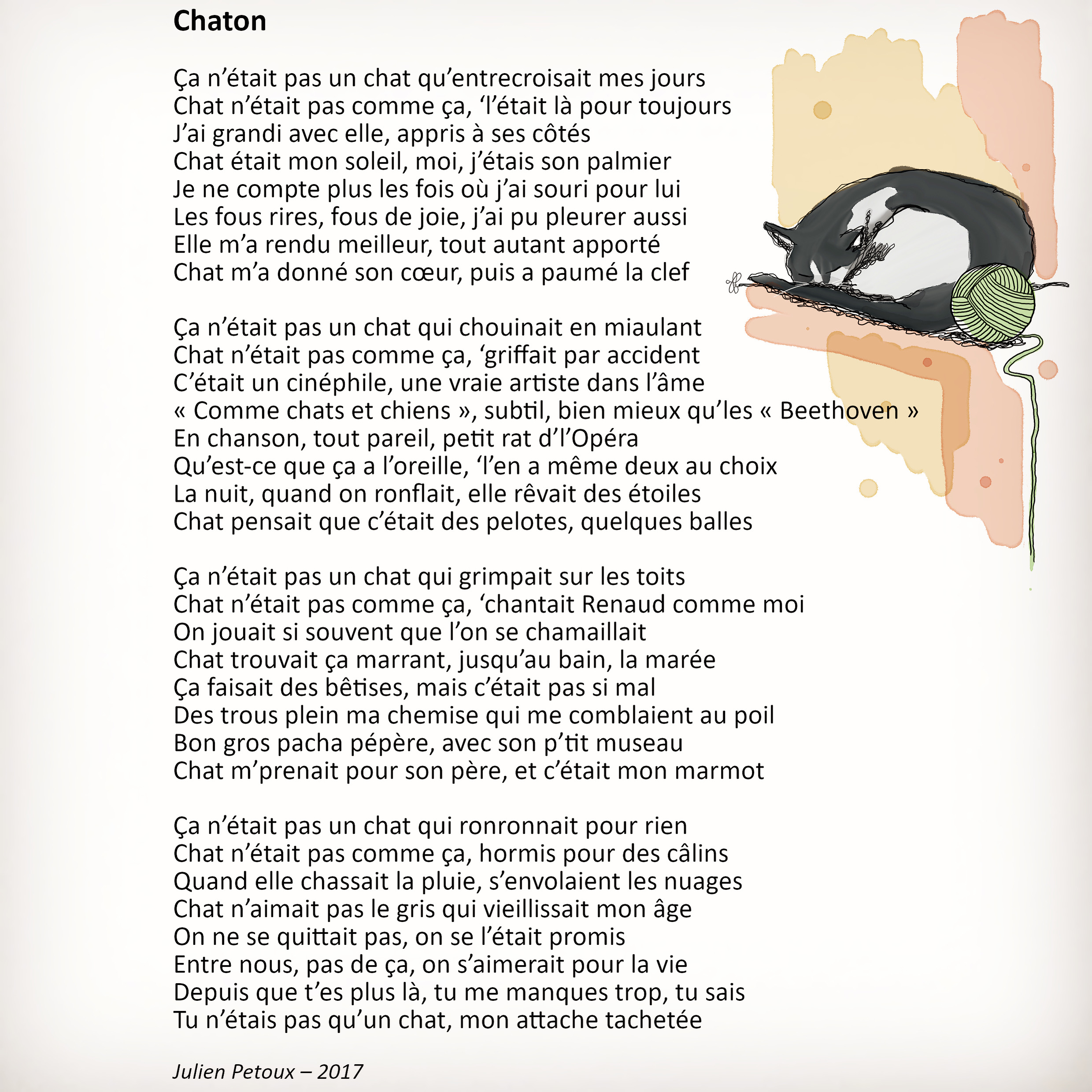 Julien Petoux Chaton Illustratrice Abracadabranla1 Auteur Poete Parolier Poeme Poeme Recueil Poesie Poesie Frenchpoetry Rimes Alliterations Alliterations Paroles Chanson Francais Dessin Illustration Art Animaux