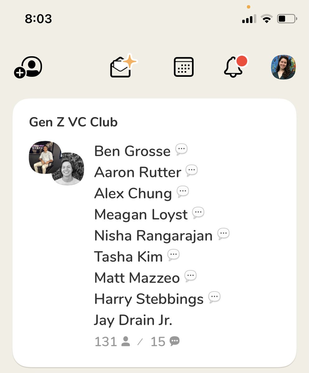 5/ Events are already happening! Last night,  @ben_grosse &  @bvajresh co-moderated Gen Z VCs 1st  @joinClubhouse meet-up. We became the #1 room on the app with 130 people, and even had some surprise guests stop by:  @HarryStebbings &  @Mazzeo. It was pretty special 