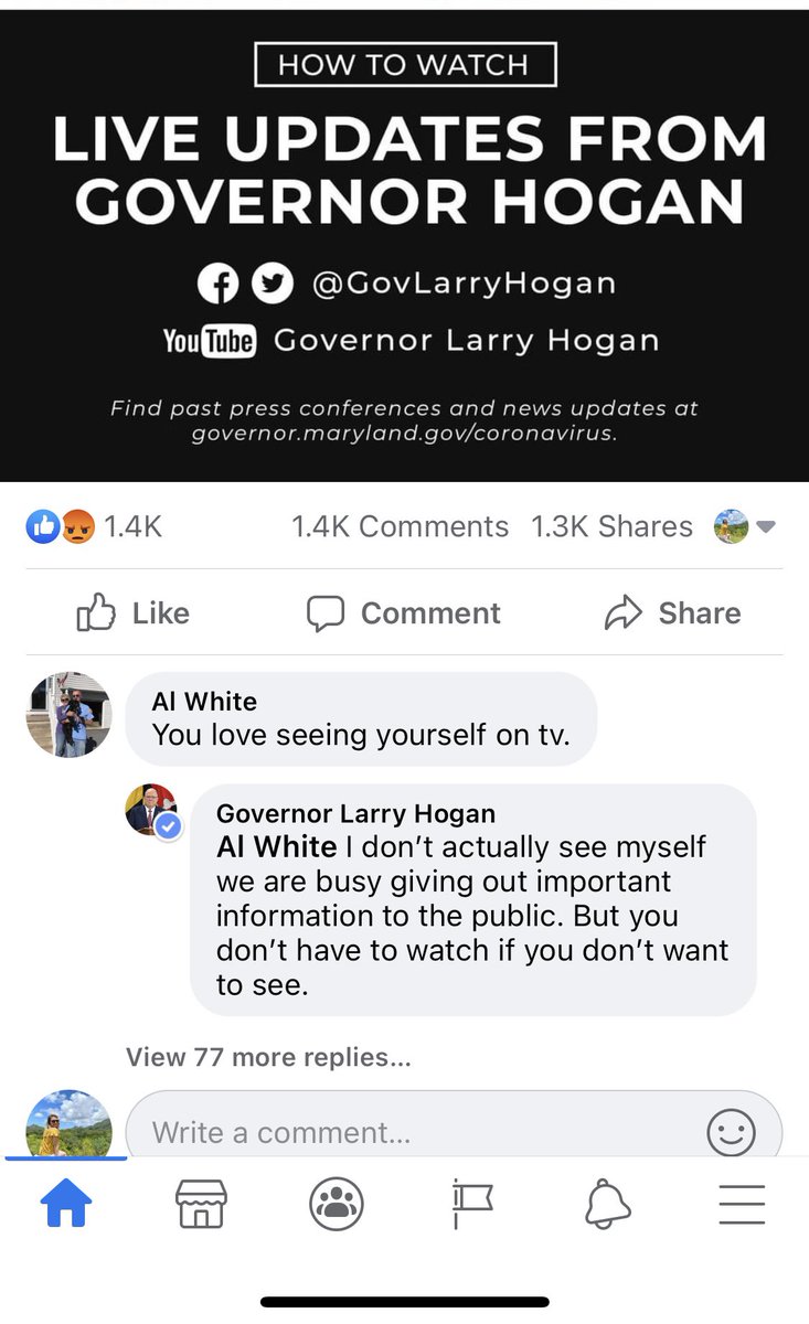 LisaKphoto's tweet photo. So @GovLarryHogan ain’t got no time for for fools. When you running for president? 😎 https://t.co/vabHy8tVr3