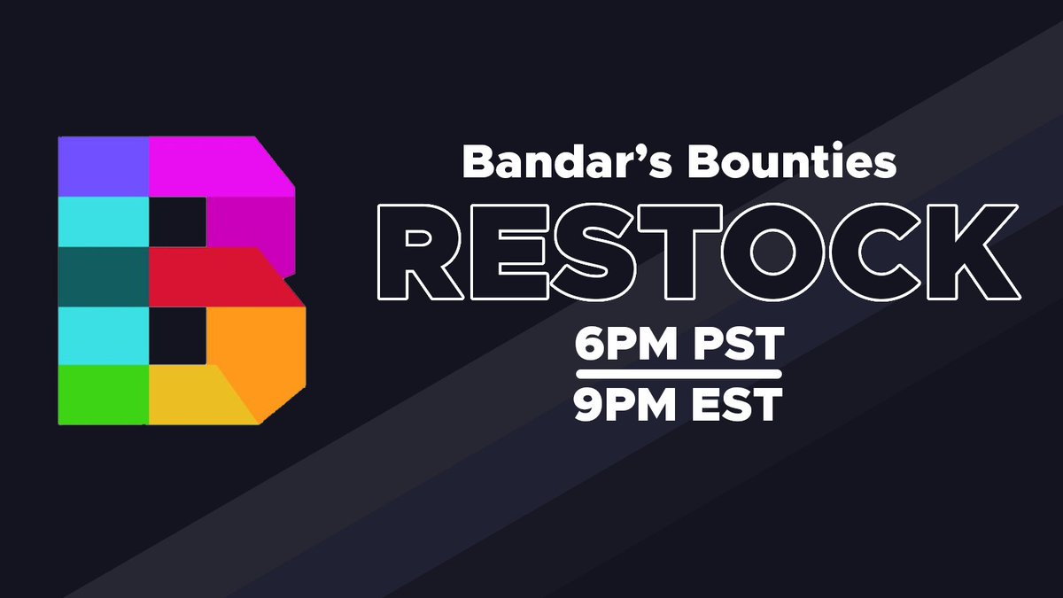 BandarsBounties's tweet photo. The final PUBLIC restock of 2020.

- A link will be posted here at 6PM PST / 9PM EST
- Limited spots on a first come first served basis
- Payment method is Card only 💳 

Three random retweets get spots. 👻 https://t.co/aTHVUovOEN