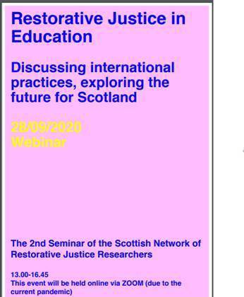 Our RA group took some some time to learn and reflect in September through discussion of international practices in relation to Restorative Approaches in education  @EdinburghUni @TheSCCJLR  https://twitter.com/nac_eps/status/1310596536762593282
