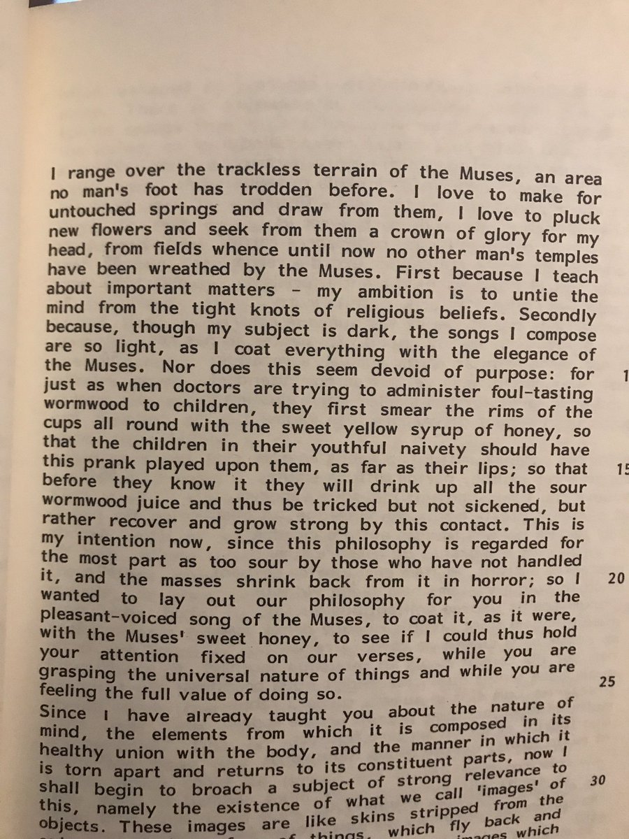 xiaozucca's tweet image. To lay out philosophy with sweet honey...Lucretius🍷