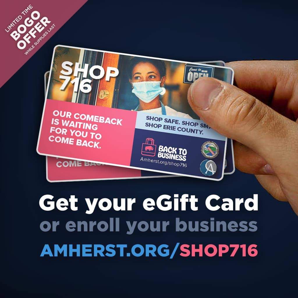 markpoloncarz's tweet photo. Support local, independent businesses this Holiday Season with the #Shop716 eGift card.

Thousands of your neighbors have bought their cards. What are you waiting for? Get cards or register your business: https://t.co/BOSbbf96pg

#shopsafe #shoplocal #dinesafe #dinelocal https://t.co/53FdE38VdN