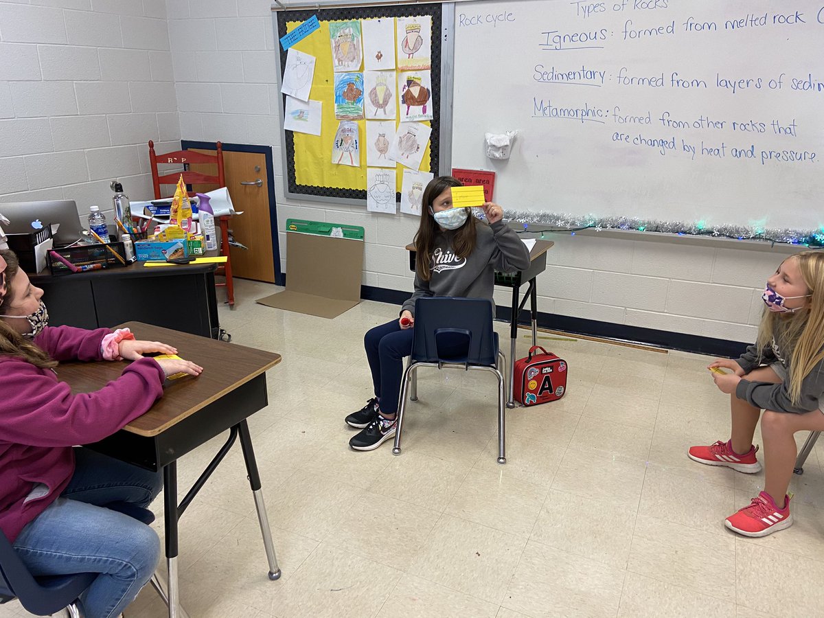 We made starburst sedimentary rocks and reviewed rock cycle vocab headbands style #4thgradescience <a href="/Shive_Stingers/">Shive Elem School</a>