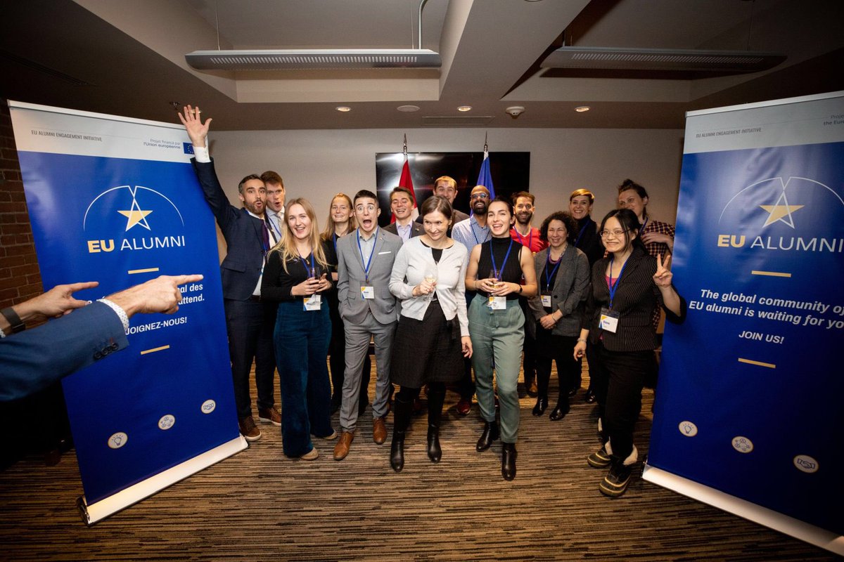 EUinCanada's tweet photo. Are you alumni of 🇪🇺 funded programmes outside the #EU? Want to stay connected?
Check out the 🆕 website of the #EUALUMNI initiative
👉https://t.co/MRgy9mPpQx and stay tuned for the next alumni events📆 in 🇨🇦
#weRalumni #EUInTheWorld #EngageLocally #ExchangeGlobally https://t.co/4BHyxZxew6