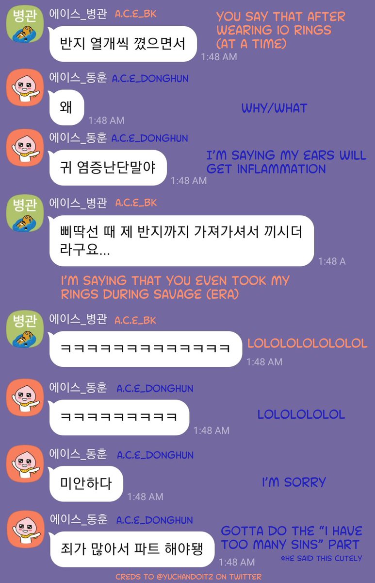 No more nose piercings (or ear piercings/earrings?) for DonghunHe said HE CLASSIC NOWCL-AS-SIC DONG-HUNBK: Where are my rings bro?DH: I got too many sins broThe level of bold he exudes in this convo...