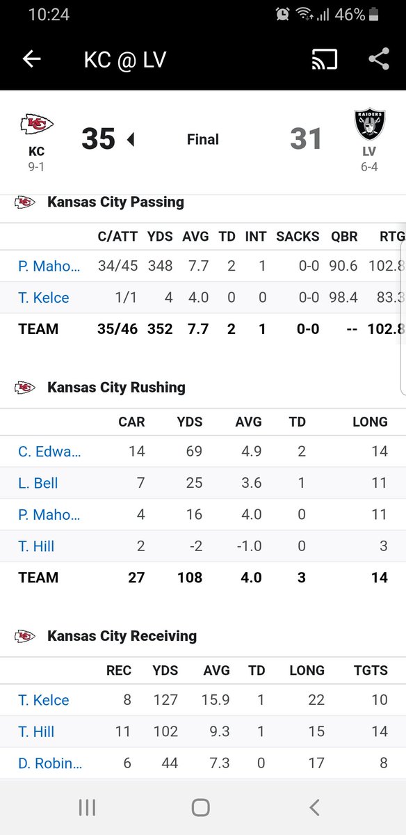 KorsMonster's tweet photo. Looking for a #justicepayout from @sportsbetcomau on this multi.  Last two plays mahomes knelt down = -1 rushing yard. Raiders take pointless timeout for KC to kneel again.  The two kneels put mahomes at 16 rushing yards.  #prayers https://t.co/QYQvvI5ZcY
