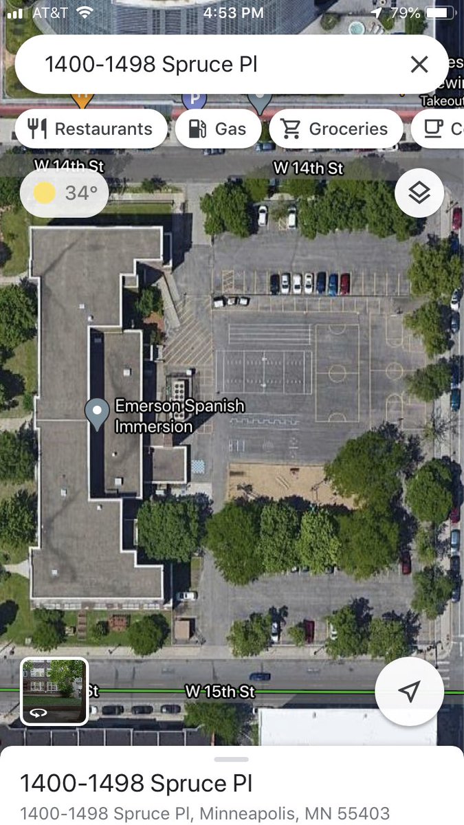 But at some point they expanded a parking lot in the back (probably over green space or play space for the kids). Now parking takes up as much space as the building & more space than outdoor play space