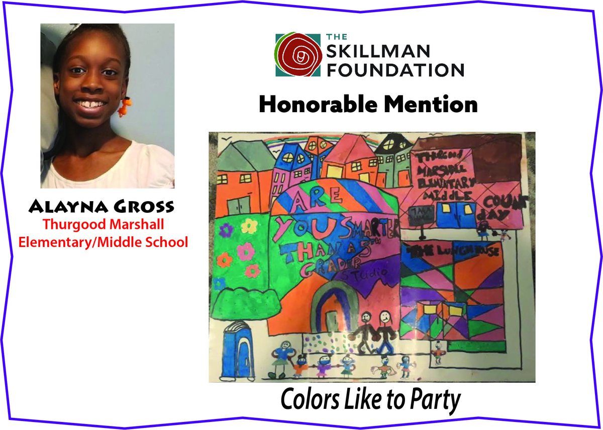 THE 29th ANNUAL  @skillmanfound FLOAT DESIGN CONTESTHonorable Mention, Alayna Gross a 6th Grader at Thurgood Marshall Elementary / Middle School. Submission Title: Colors Like to Party #DetroitGenius