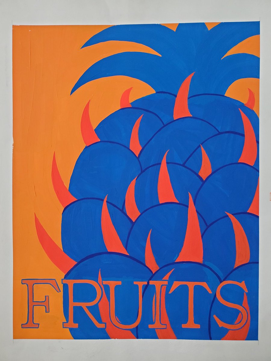 多摩美術大学 絵画学科 版画専 色彩構成作品 「FRUIT 」 色彩表現作品