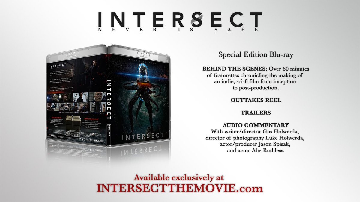 intersectmovie's tweet photo. BLACK FRIDAY SALE!!
INTERSECT on Blu-ray just $9.99!!
Packed with bonus features, #BTS, outtakes, commentary, and more!
Makes a great gift for the sci-fi fan in your family!
Bring home “The Lament Configuration of Lovercraft Films.”
Only at: https://t.co/zgLffl05g0
#BlackFriday https://t.co/yZieYmXKPq