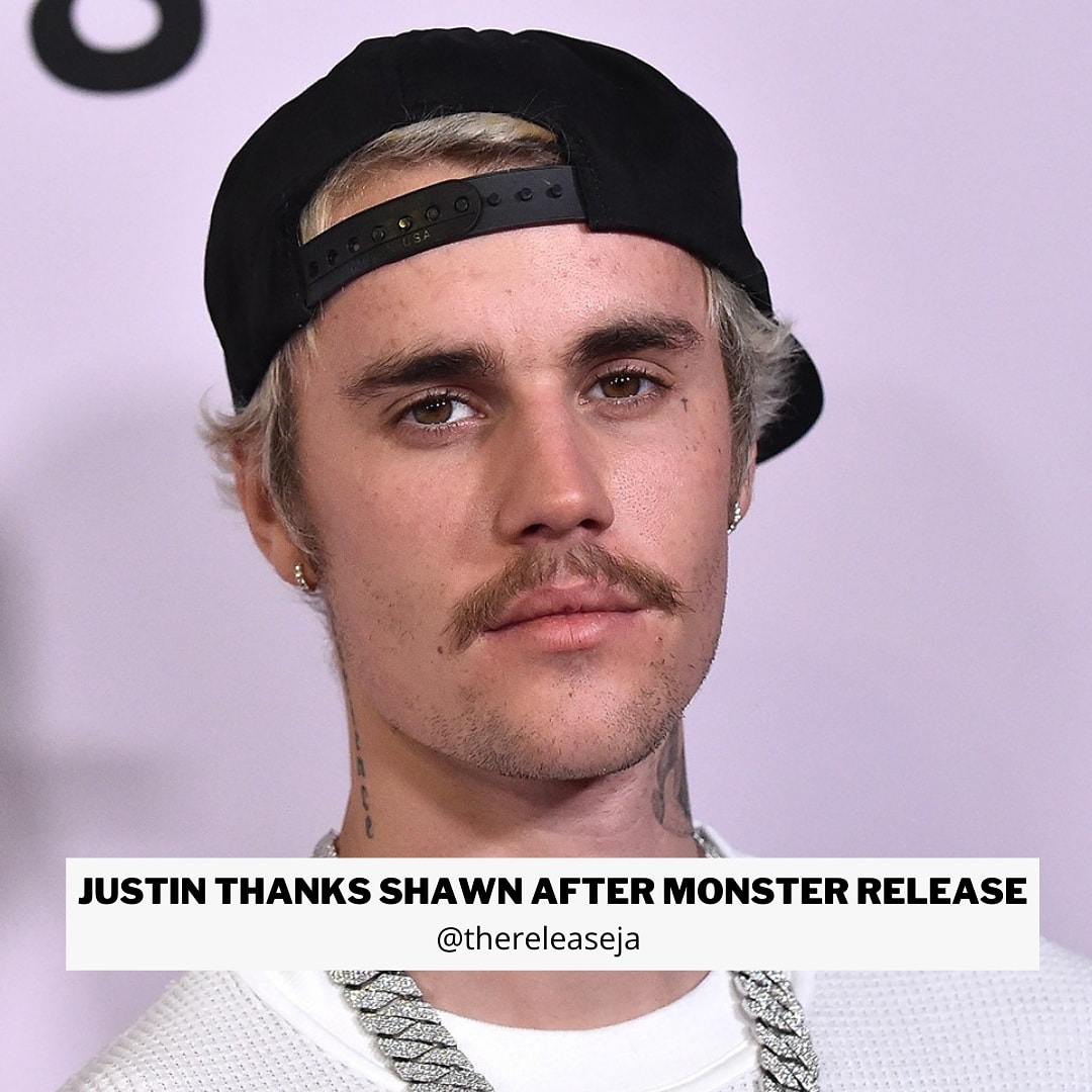 thereleaseja's tweet image. Vocal powerhouse Justin Bieber showed his gratitude to singing sensation Shawn Mendes in a post on Instagram after the release of their song Monster.

@justinbieber
@shawnmendes 
 .
#newreleases #thereleaseja #justinbieber #shawnmendes #pop #popmusic #trending #whatshot #newmusix