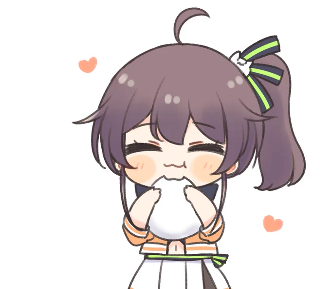おもち食べるまつりちゃん
#祭絵 