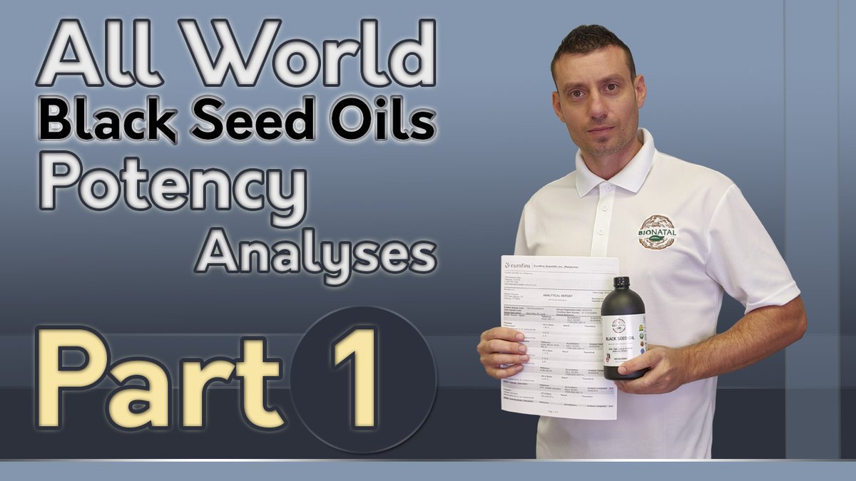 BionatalI's tweet photo. All world Black Seed Oils. Potency. Analyses. First time ever! Part 1. On our YouTube Channel: https://t.co/Jmot9AndGj  #bionatal #blackseedoil #nigellasativa #holistic #ayurvedic #immunebooster #investigations https://t.co/7J3G3QLWJI