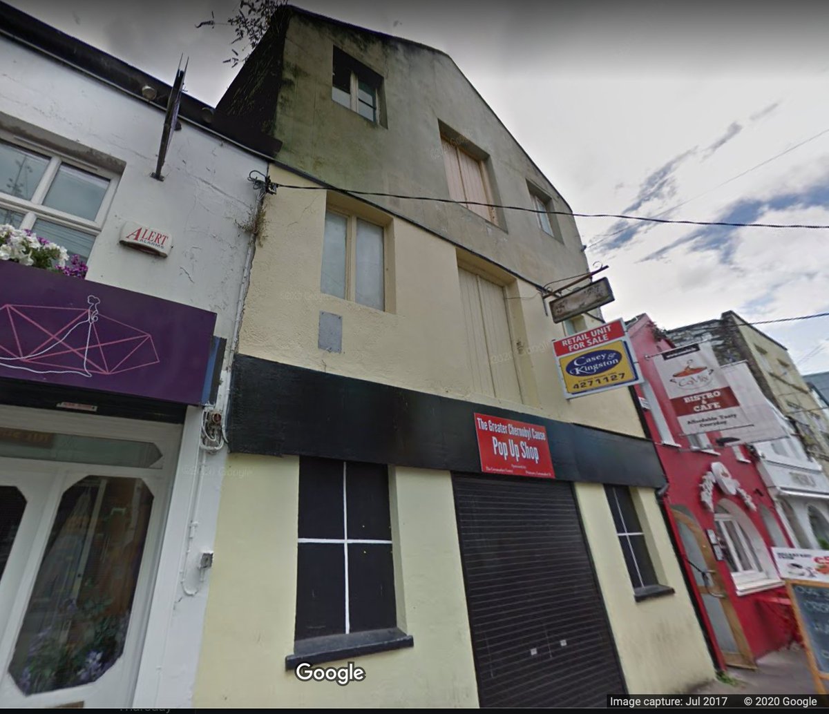 still unused & unsure what has changed since 2017 ( @googlemaps RHS), however its positive it sold at some stageit's a lovely property so it comes back to life soon & becomes someones home, studio, shop, cafe in Cork city centreNo.189  #regeneration  #respect  #economy  #local