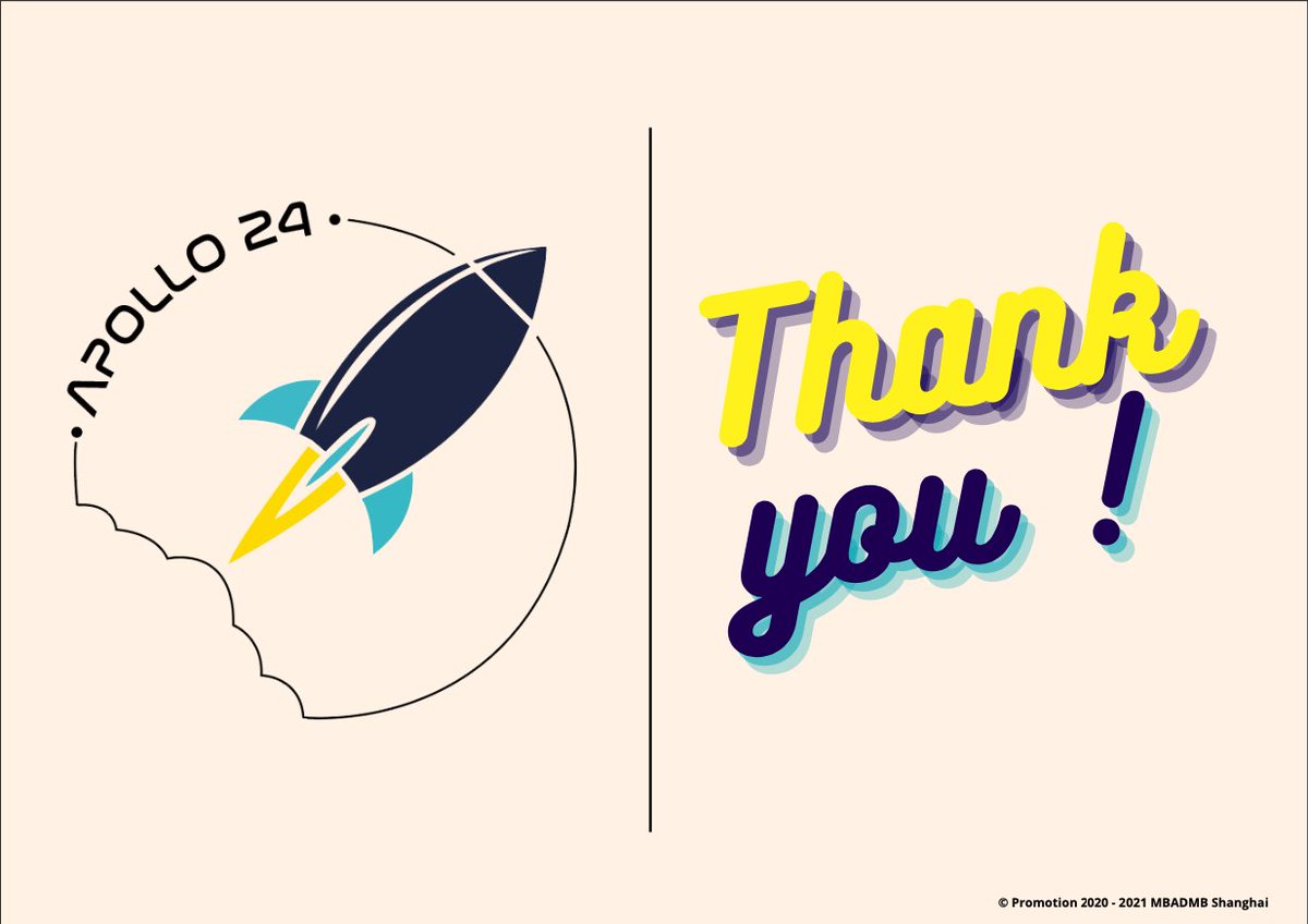 Le Livre Blanc de la promo #MBADMB Shanghai est terminé 🚀
Super proud de notre team #Apollo24 &amp; Big Up à la team créa 👏