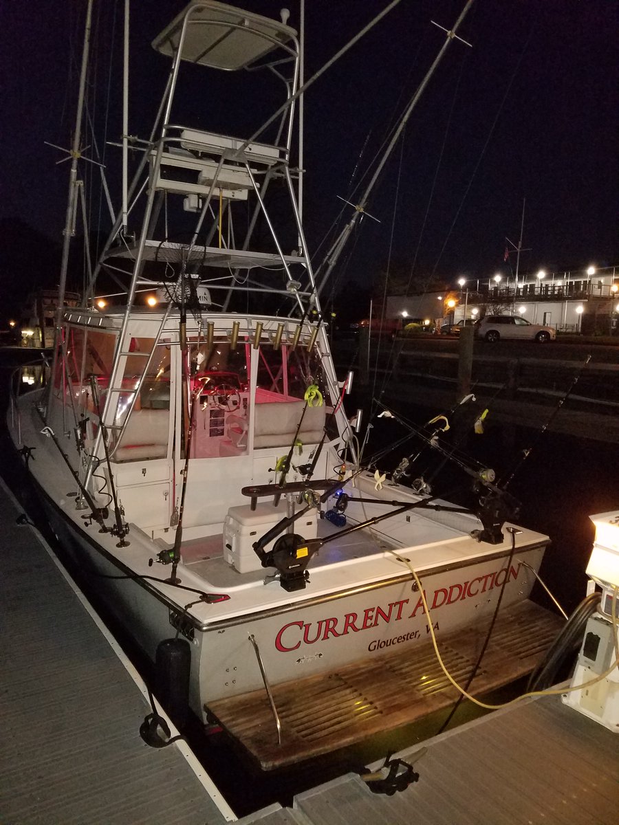 YorkRiverFishin's tweet photo. 🎣 We had a great "haze gray, underway" day aboard #CurrentAddiction with friends, and 🇺🇸 @USNavy Retired Chiefs ⚓️, Jack and Doug. #Virginia #ChesapeakeBay #StripedBass #Fishing https://t.co/peFlJIrF2a
