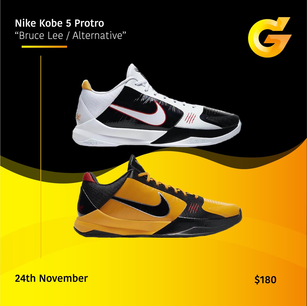 Nike Kobe Protro Bruce Lee releasing tomorrow.

We Provide:
✅Top Quality Service
✅Brilliant Prices
✅Setup Guides
✅Release Guides
✅Support

Join the discord today and create a ticket to start renting with us discord.gg/32HmaBX