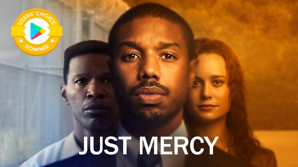 #JustMercy has been nominated for @GooglePlay's Users’ Choice Award! Vote now at bit.ly/3kr0NHD. #GooglePlayBestOf Available to rent or buy on Google Play. ©2019 WBEI.