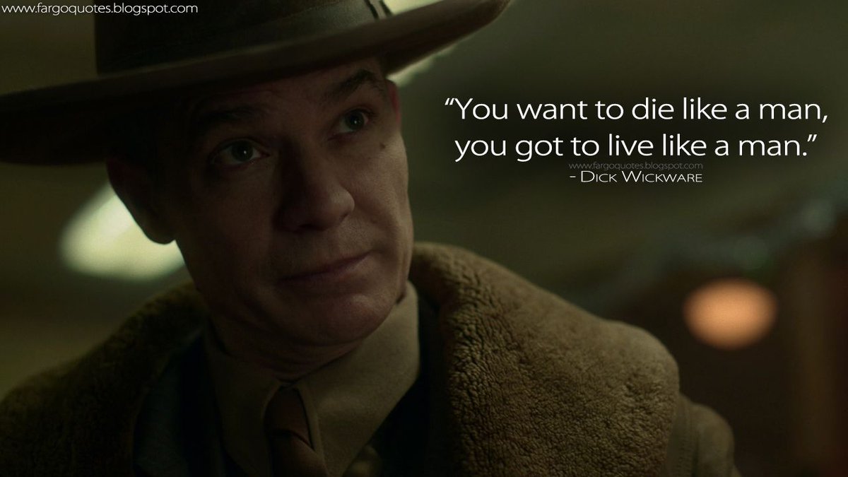 FargoQuotes's tweet photo. #DickWickware: You want to die like a man, you got to live like a man.
https://t.co/bq8NbMjL4z
#Fargo #FargoFX #Fargo4 #FargoS4 #FargoQuotes https://t.co/Z0QSnYWRDB