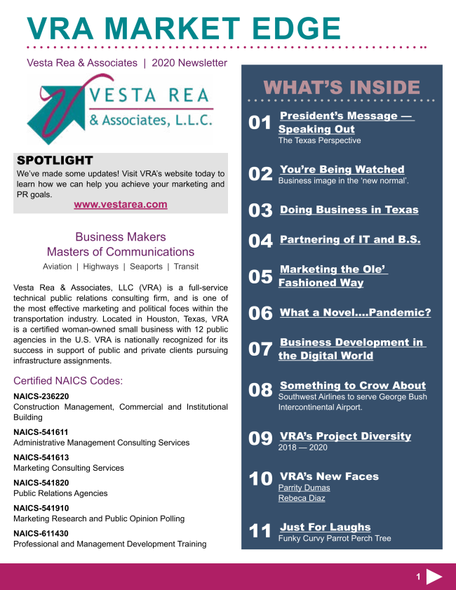 VestaRea's tweet photo. Vesta Rea &amp; Associates' 2020 newsletter is now live! Oh what a year it's been. Follow the link to read Vesta Rea's 2020 Market Edge Newsletter today. https://t.co/DwEblCWe5U https://t.co/FriUnmd3cO