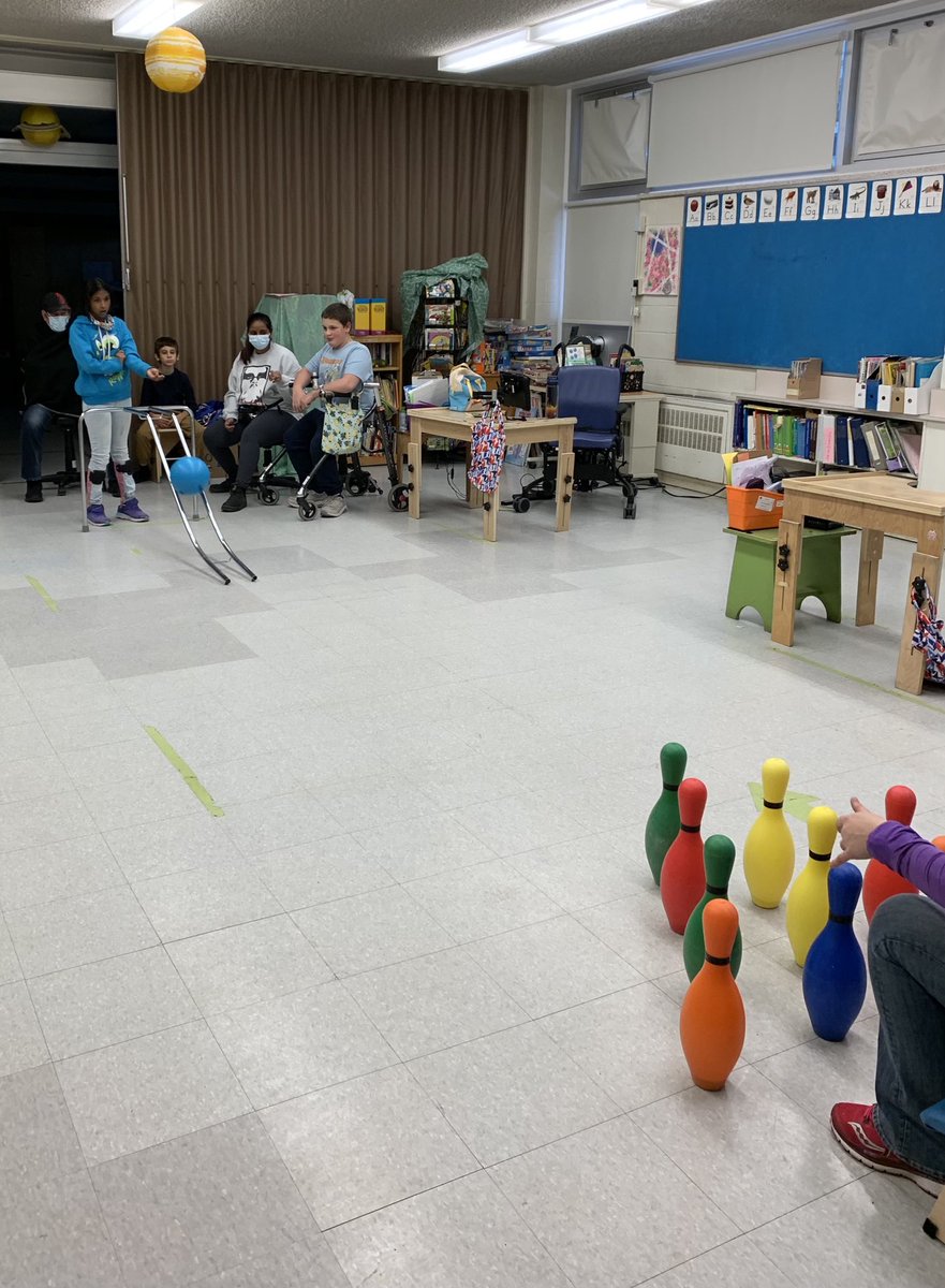 CentennialPSPJI's tweet photo. Bowling at recess with a sanitization break between players. Who will be the winner today? https://t.co/rXhY5kWezc