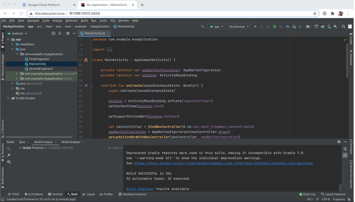 Google Cloud Platform + Jetbrains Projector + Android Studio - took 15 mins to set up :-)