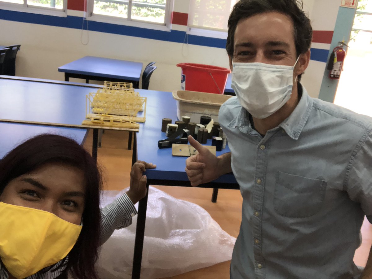 angieurbi's tweet photo. It was great working on campus with @ShaunSchaller testing the student’s pasta bridges.#DesignThinking #DesignTeachers @FDRMiddleSchool #FDRrocks r https://t.co/L6emcSYJvv