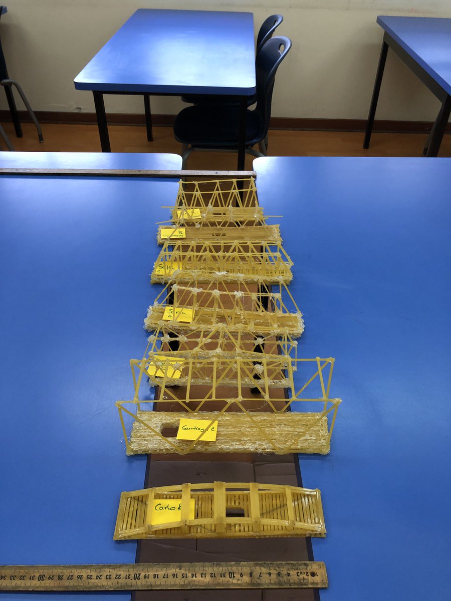 angieurbi's tweet photo. It was great working on campus with @ShaunSchaller testing the student’s pasta bridges.#DesignThinking #DesignTeachers @FDRMiddleSchool #FDRrocks r https://t.co/L6emcSYJvv