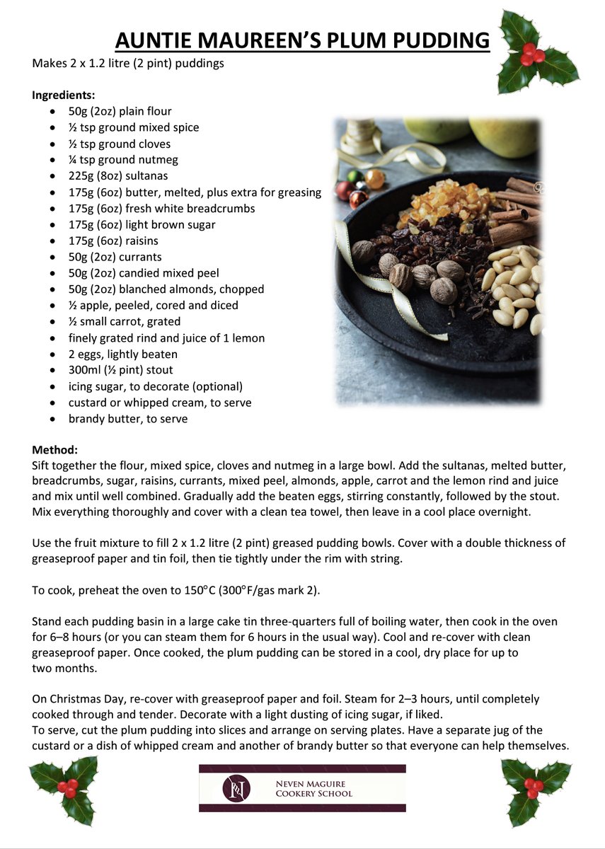 macneanhouse's tweet photo. 🎄CHRISTMAS CAKE &amp; AUNTIE MAUREEN'S CHRISTMAS PUDDING🎄
Its the time of year to get ahead for all your Christmas baking! @nevenmaguire is sharing his Christmas Cake recipe &amp; his Auntie Maureen's Christmas Pudding. A tried &amp; tested recipe over the years with fantastic feedback. https://t.co/5GIFKWVGTm