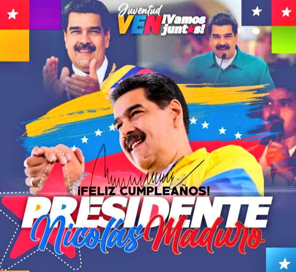 Feliz cumpleaños, salud y bendiciones para nuestro presidente Nicolás Maduro. 
Un abrazo amoroso de todas las mujeres patriotas. Junto a usted ¡Venceremos! 

#FelizCumpleanosNicolas