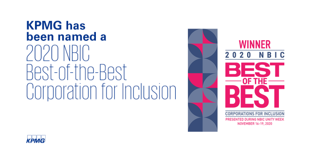 duvall_jd's tweet photo. .@KPMG_US was recognized by @NGLCC as a Best-of-the-Best Corporation for Inclusion! I’m #KPMGProud to work for an organization committed to #inclusion & #diversity! #NBICUnityWeek #BOTB20 https://t.co/bS2N0LbDaF https://t.co/uVp3smwA5g