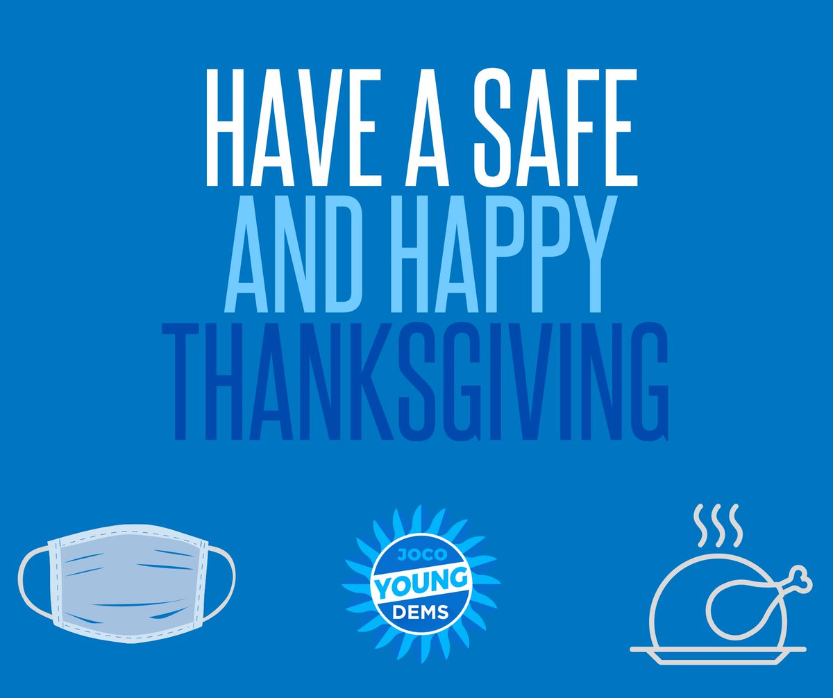 From us at the JoCo Young Dems, please have a safe and happy Thanksgiving this week! 

Also, check back here soon to put our next event on your calendar!