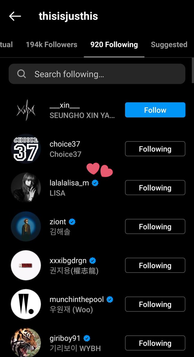 korean rapper justhis, who's currently a producer on show me the money 9 is following lisa on instagram  his song vvs is also doing amazingly good on charts in korea atm