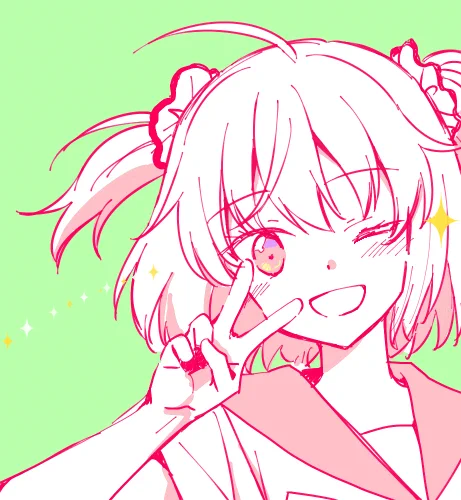 こっちは描き慣れてる綾野梨花ちゃん(天使) 