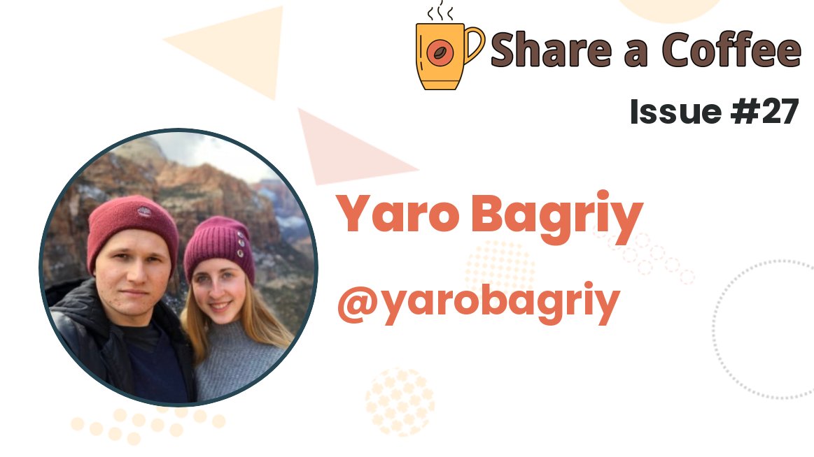 shareacoffee_'s tweet photo. Share a Coffee Issue #27 with Yaro Bagriy(@yarobagriy)

https://t.co/Mt5dNOpDFE https://t.co/Dp3UnkxgM0
