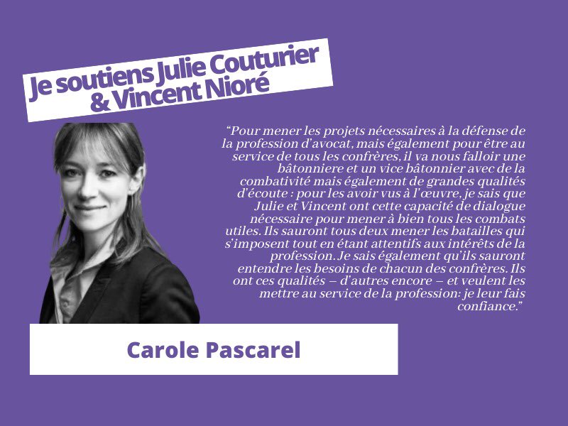 Demain mardi 24 novembre : un seul tour aux élections! Je voterai pour Julie et Vincent