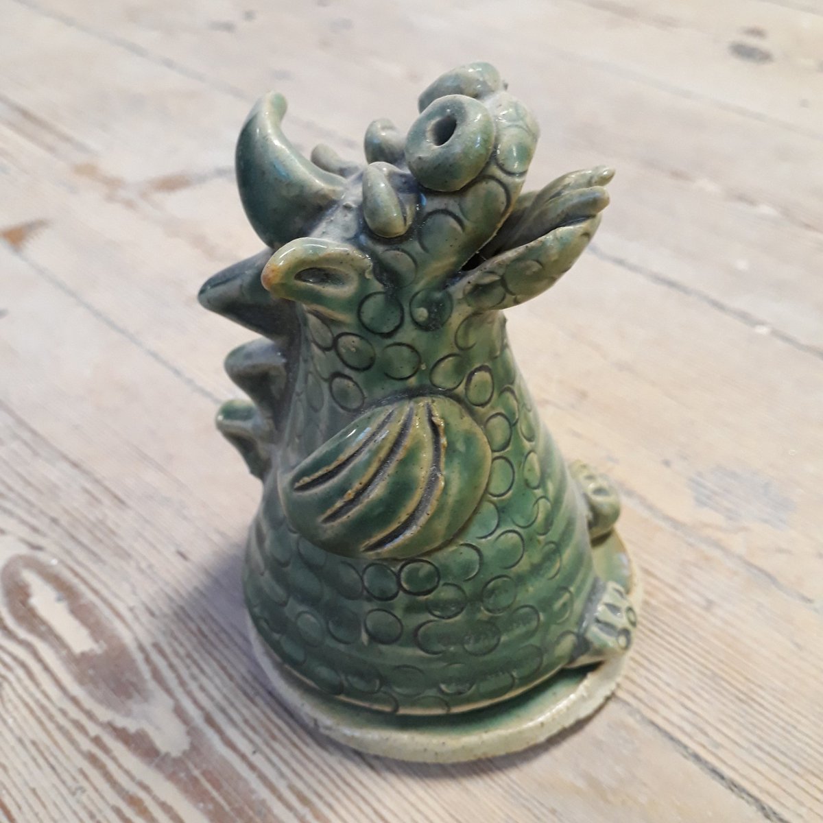 Little ceramic incense burner. Smoke comes out of its mouth and nostrils. £15 with cones. Can be bought at the Creative festive weekend in Fangfoss on 5th and 6th December.