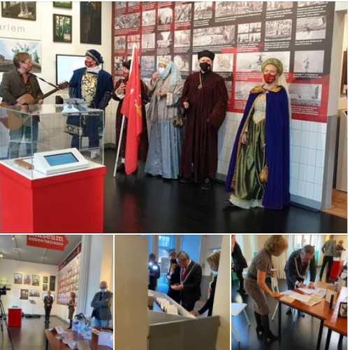 VerweyMuseum's tweet photo. 775 jaar #Haarlem bij Museum Haarlem. Burgemeester Wienen komt langs met 775 boekjes met verhalen van 'Allemaal Haarlemmers!'
#haarlem775 #allemaalhaarlemmers https://t.co/674Okny2k5