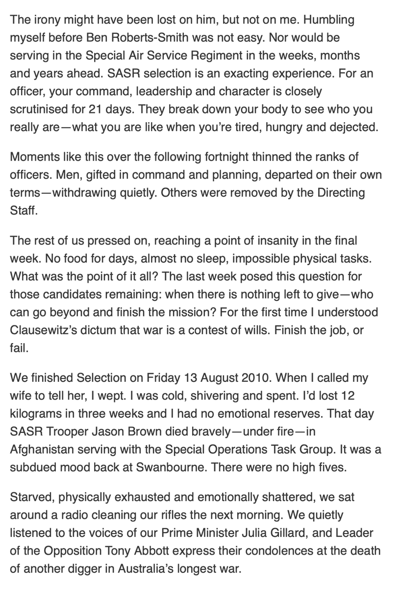 "Perhaps with greater access for the Australian media, some of the events alleged by the Brereton Report might never have happened." Must read from Andrew Hastie, Liberal MP, Intel Ctte Chair and former SAS officer. 1/2(Read it once, then read it again.)